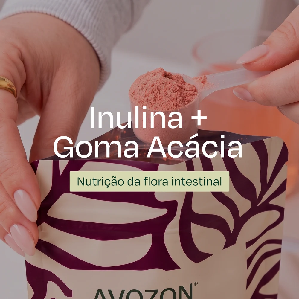 Inulina + Goma Acácia — arte de ingredientes Flora+ fornecida pela AVOZON